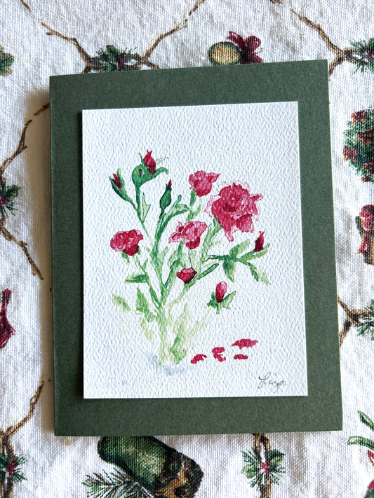 Winter Roses- 5 cards