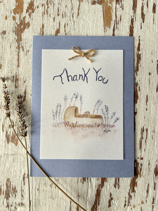 Baby Basket Thank you- 5 cards