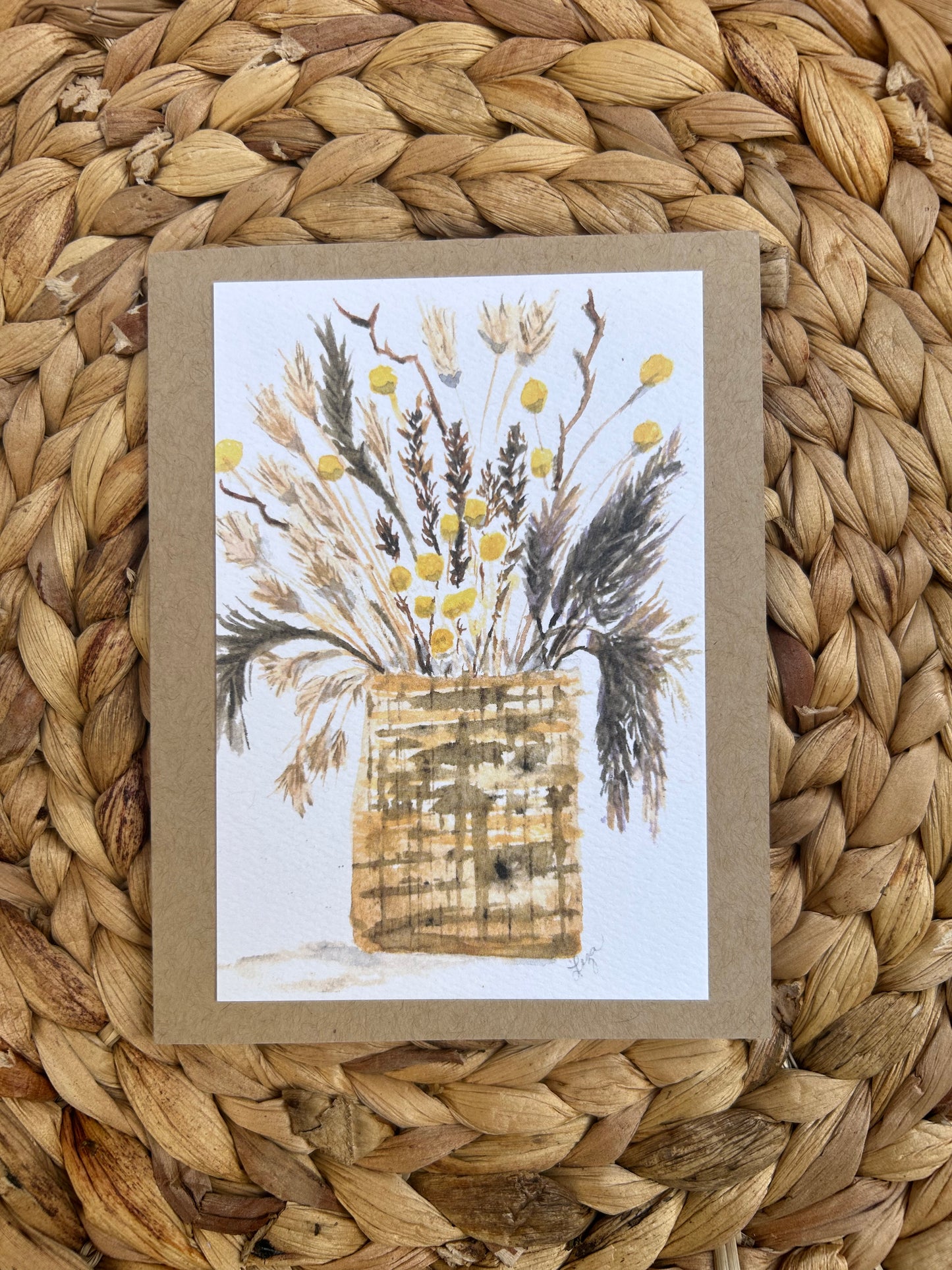 Dried Flower Basket- 5 cards