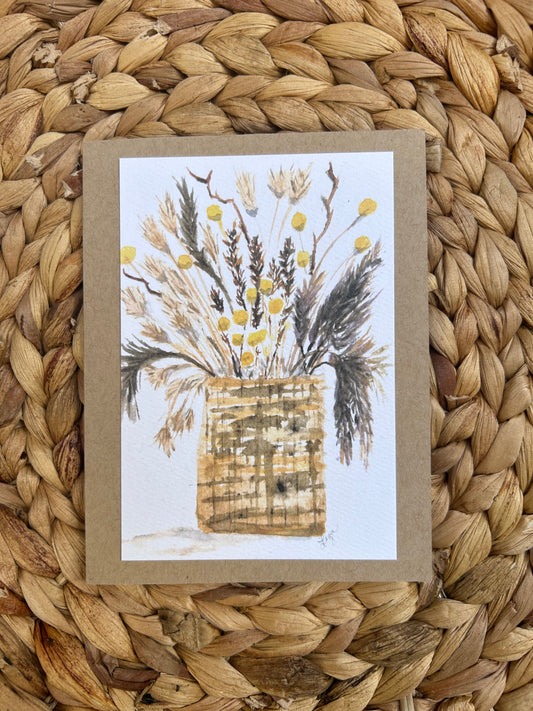 Dried Flower Basket- 5 cards