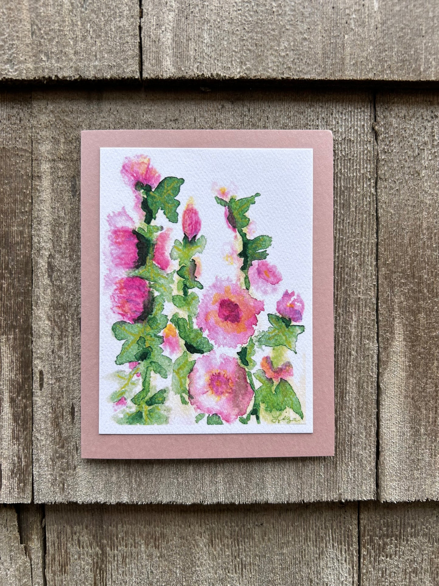 Hollyhocks- 5 cards